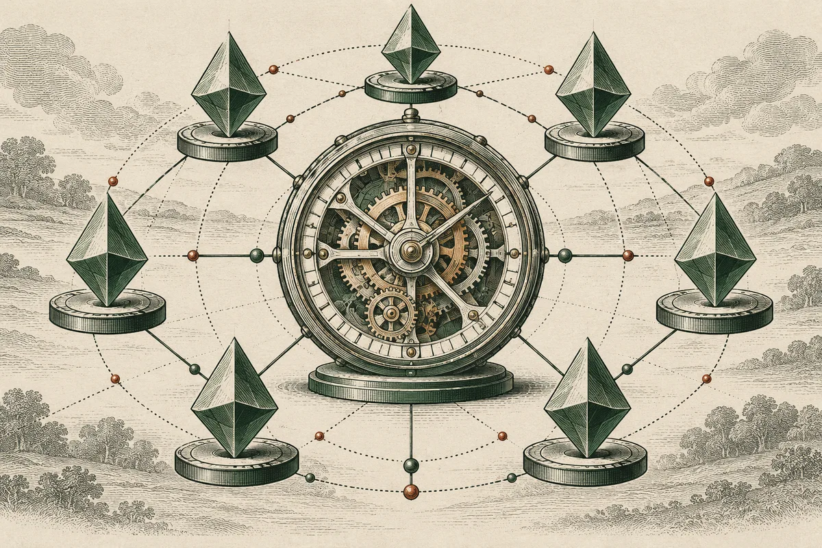 Editorial illustration for staking & rewards